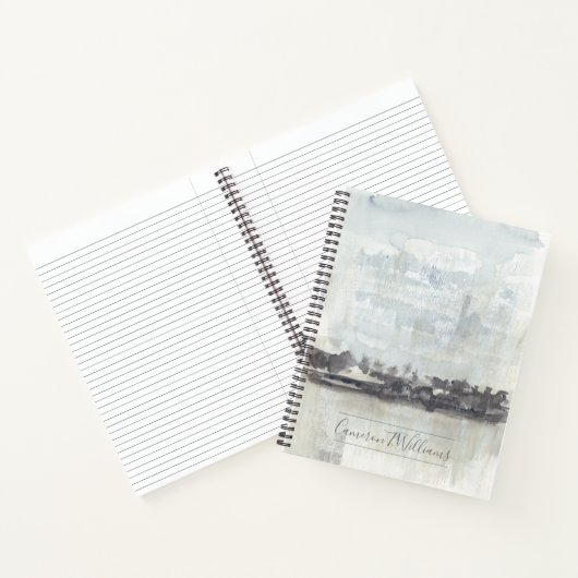 Jouw naam toevoegen | Sky Horizon - Neutrale kleur Notitieboek (Binnen)