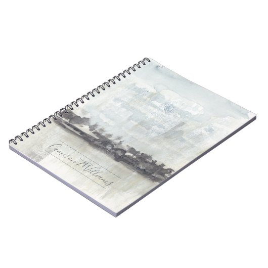 Jouw naam toevoegen | Sky Horizon - Neutrale kleur Notitieboek (Linkerzijde)