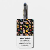 Jouw naam toevoegen | Slaapzoet-patroon Bagagelabel (Achterkant verticaal)