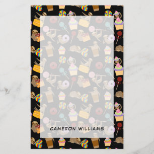 Jouw naam toevoegen   Slaapzoet-patroon Briefpapier