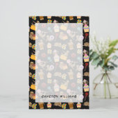 Jouw naam toevoegen | Slaapzoet-patroon Briefpapier (Staand voorkant)