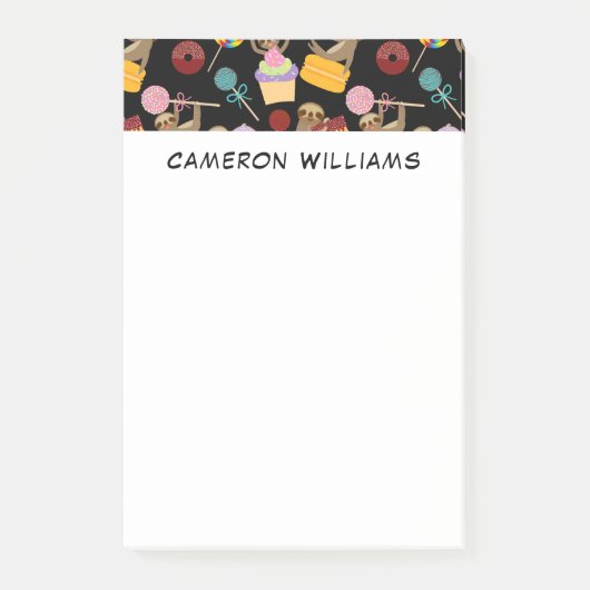 Jouw naam toevoegen | Slaapzoet-patroon Post-it® Notes (Voorkant)