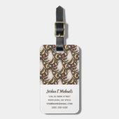 Jouw naam toevoegen | Sleuf Astronaut Pattern Bagagelabel (Voorkant verticaal)