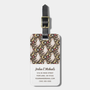 Jouw naam toevoegen Sleuf Astronaut Pattern Bagagelabel