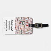 Jouw naam toevoegen | Sleuf Comic Pattern Bagagelabel (Voorkant horizontaal)