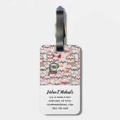 Jouw naam toevoegen | Sleuf Comic Pattern Bagagelabel (Achterkant verticaal)