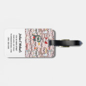 Jouw naam toevoegen | Sleuf Comic Pattern Bagagelabel (Achterkant horizontaal)