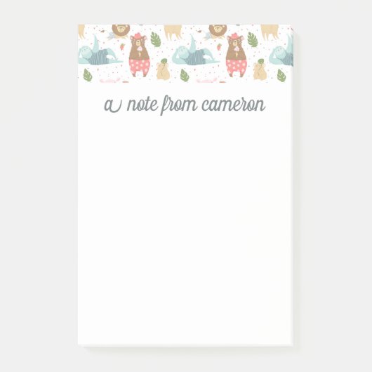 Jouw naam toevoegen | Sleuf en vriendenpatroon Post-it® Notes (Voorkant)