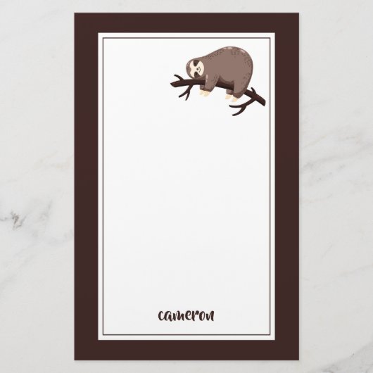 Jouw naam toevoegen | Sleufmodus Briefpapier (Voorkant)