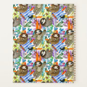 Jouw naam toevoegen | Sleufpatroon Cartoon Waterve Planner (Achterkant)