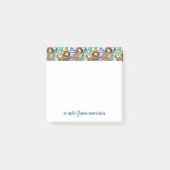 Jouw naam toevoegen | Sleufpatroon Cartoon Waterve Post-it® Notes (Voorkant)