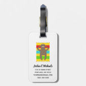 Jouw naam toevoegen | Slote op de strand Bagagelabel (Achterkant verticaal)