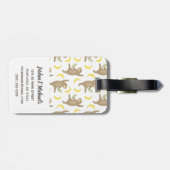 Jouw naam toevoegen | Sloten en Bananenpatroon Bagagelabel (Achterkant horizontaal)