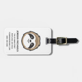Jouw naam toevoegen | Sloth Mascot Bagagelabel (Voorkant horizontaal)