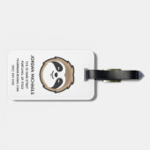 Jouw naam toevoegen | Sloth Mascot Bagagelabel (Achterkant horizontaal)