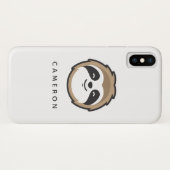 Jouw naam toevoegen | Sloth Mascot Case-Mate iPhone Case (Achterkant (horizontaal))