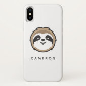 Jouw naam toevoegen | Sloth Mascot Case-Mate iPhone Case (Achterkant)