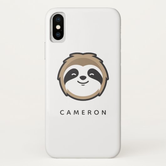Jouw naam toevoegen | Sloth Mascot Case-Mate iPhone Case (Achterkant)