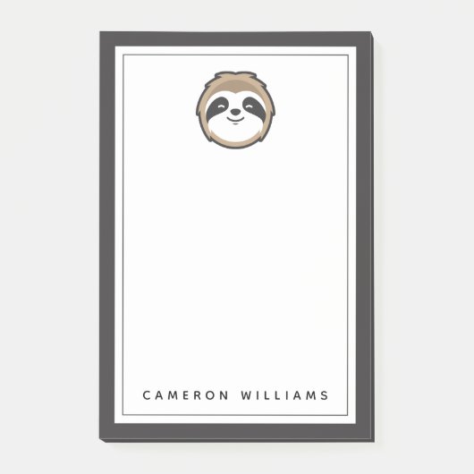 Jouw naam toevoegen | Sloth Mascot Post-it® Notes (Voorkant)