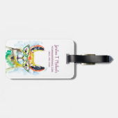 Jouw naam toevoegen | Smarty-Pants Llama Bagagelabel (Achterkant horizontaal)