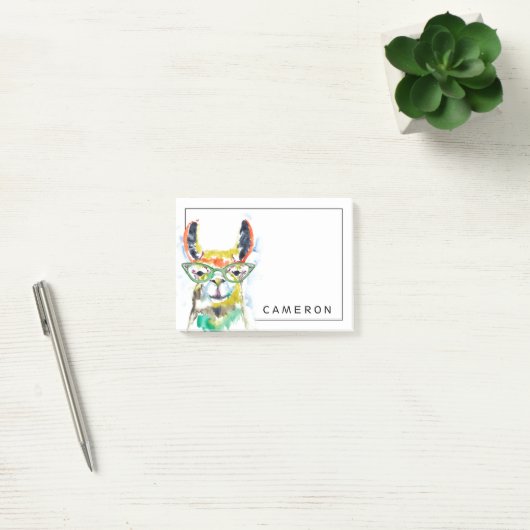 Jouw naam toevoegen | Smarty-Pants Llama Post-it® Notes (Kantoor)