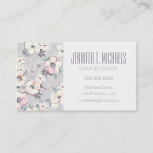 Jouw naam toevoegen   Soft roze Waterverf Patroon Visitekaartje