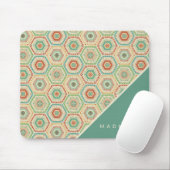 Jouw naam toevoegen | Southwest Hexagon Pattern Muismat (Met muis)