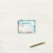 Jouw naam toevoegen | Sparkle Beach Post-it® Notes (Op bureau)
