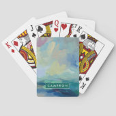 Jouw naam toevoegen | Storm I Abstract afdrukken Speelkaarten (Achterkant)