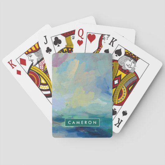 Jouw naam toevoegen | Storm I Abstract afdrukken Speelkaarten (Achterkant)