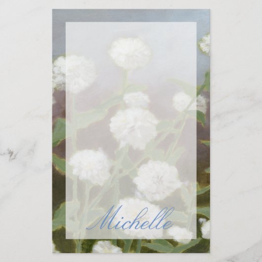 Jouw naam toevoegen | Studie voor tuinen met botan Briefpapier (Voorkant)