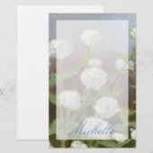 Jouw naam toevoegen | Studie voor tuinen met botan Briefpapier (Voorkant / Achterkant)