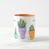 Jouw naam toevoegen | Succulent beeldscherm Mok (Midden)