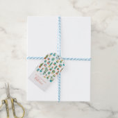 Jouw naam toevoegen | Succulent Patroon Cadeaulabel (Met Touw)