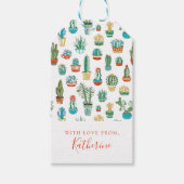 Jouw naam toevoegen | Succulent Patroon Cadeaulabel (Voorkant)