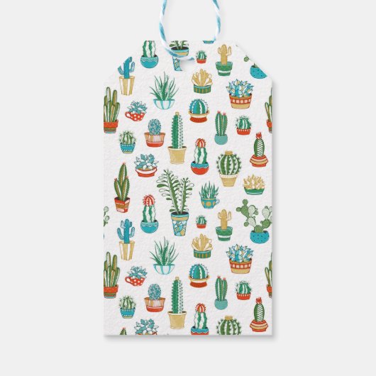 Jouw naam toevoegen | Succulent Patroon Cadeaulabel (Achterkant)