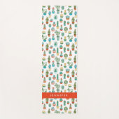 Jouw naam toevoegen | Succulent Patroon Yogamat (Voorkant)