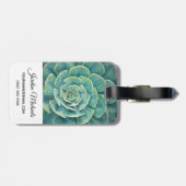Jouw naam toevoegen | Succulent sluiten Bagagelabel (Achterkant horizontaal)