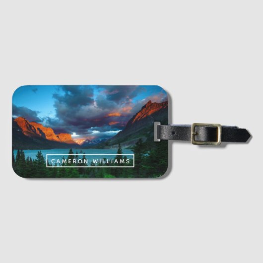 Jouw naam toevoegen | SunRise bij het St. Mary Lak Bagagelabel (Voorkant (horizontaal))