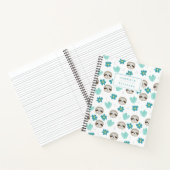 Jouw naam toevoegen | Sweet Sloth Floral Pattern Notitieboek (Binnen)