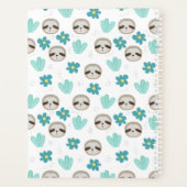 Jouw naam toevoegen | Sweet Sloth Floral Pattern Planner (Achterkant)