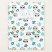 Jouw naam toevoegen | Sweet Sloth Floral Pattern Planner (Voorkant)