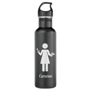 Jouw naam toevoegen   Symbool van de hairdresser Waterfles