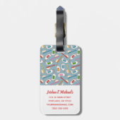 Jouw naam toevoegen | Tandenborstel- en tandpastea Bagagelabel (Achterkant verticaal)