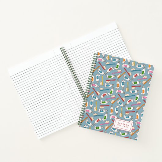 Jouw naam toevoegen | Tandenborstel- en tandpastea Notitieboek (Binnen)