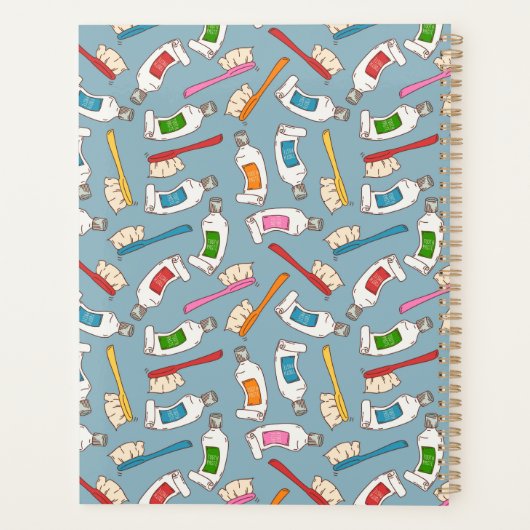 Jouw naam toevoegen | Tandenborstel- en tandpastea Planner (Achterkant)