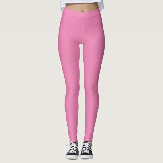  Jouw naam toevoegen Tekst peulroze Leggings (Voorkant)