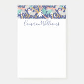 Jouw naam toevoegen | Tropisch blauw sleufpatroon Post-it® Notes (Voorkant)