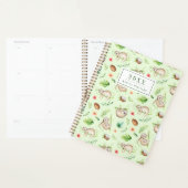 Jouw naam toevoegen | Tropisch kokosgleufpatroon Planner (Display)