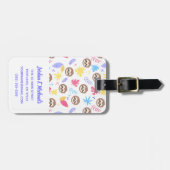 Jouw naam toevoegen | Tropisch patroon met sleuf e Bagagelabel (Voorkant horizontaal)